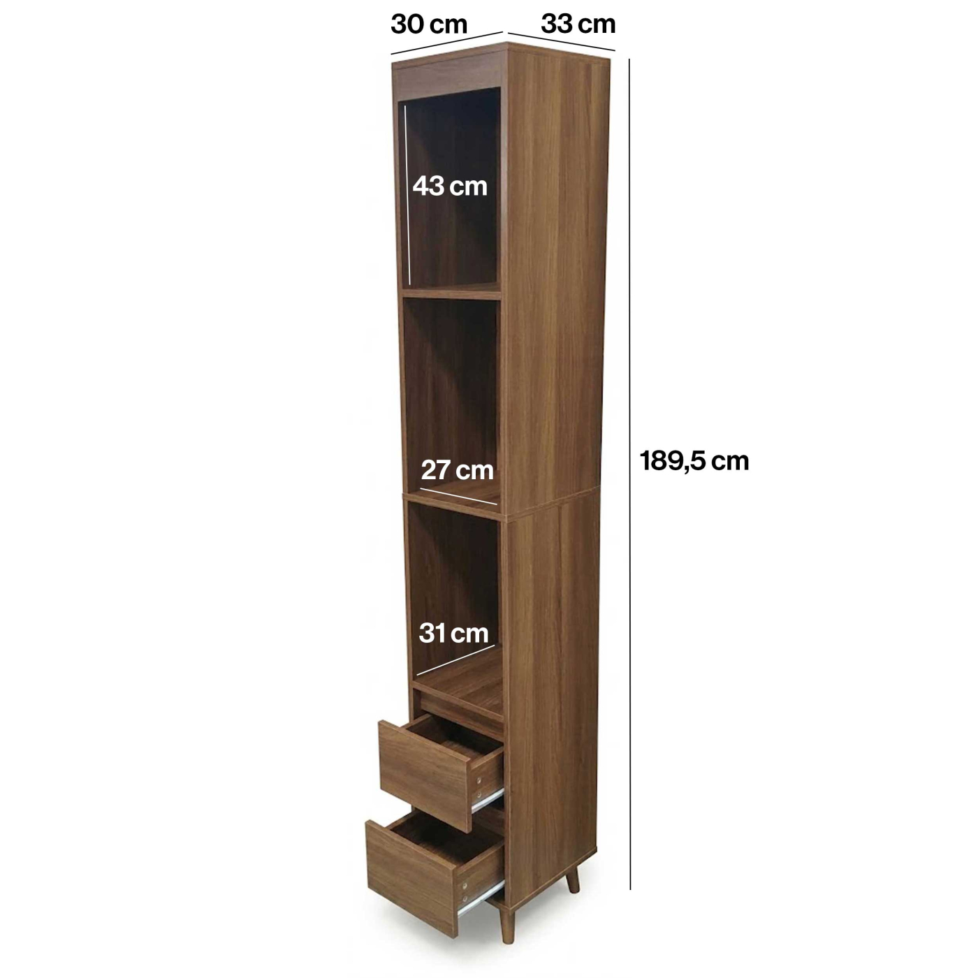 VDD - Wandkast - Opbergmeubel - Hoge opbergkast - 30x33x189,5cm - Meubel-Plein VDD - Wandkast - Opbergmeubel - Hoge opbergkast - 30x33x189,5cm - Meubel-Plein