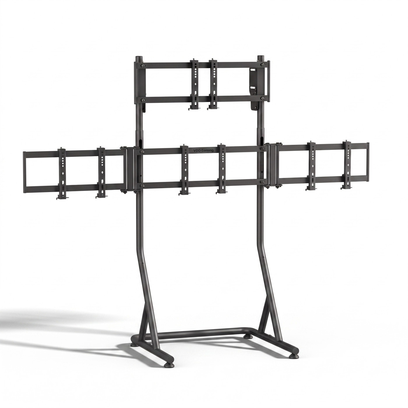 VDD Gaming Quadruple Monitor Standaard voor Racing Simulator - Zwart - Meubel-Plein VDD Gaming Quadruple Monitor Standaard voor Racing Simulator - Zwart - Meubel-Plein