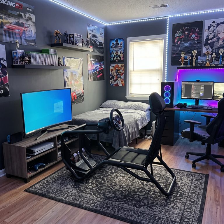 VDD Gaming - Sim racing cockpit - Compacte sim racecockpit - F1 Sim racing - Zwart - alternatieve afbeelding