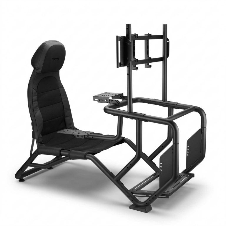 VDD Gaming - Sim racing cockpit - Sim racer met monitor - F1 Sim racing - Zwart