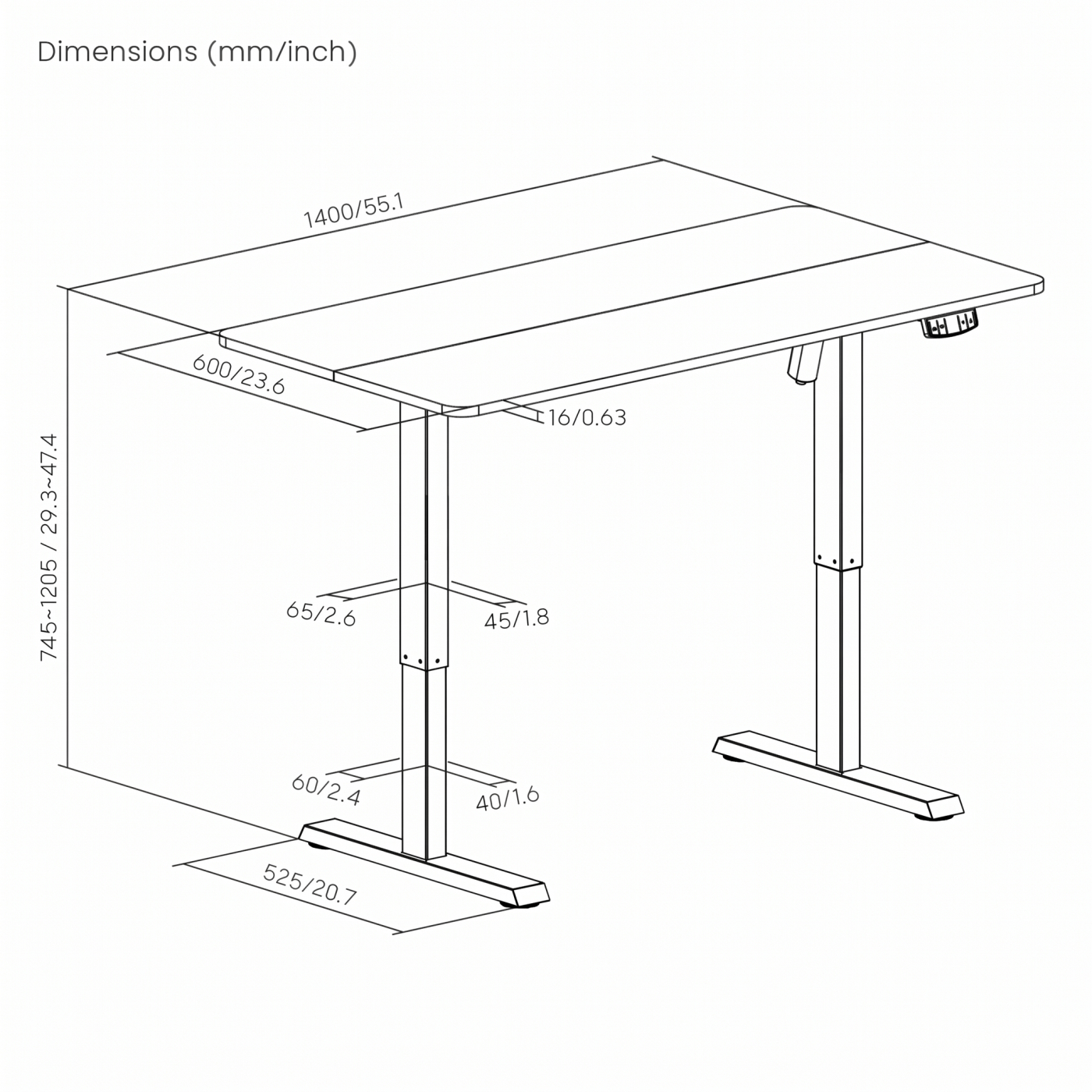 VDD - Bureau - Zit-sta werkplek - Elektrisch verstelbaar - 140x60x74 - Meubel-Plein VDD - Bureau - Zit-sta werkplek - Elektrisch verstelbaar - 140x60x74 - Meubel-Plein